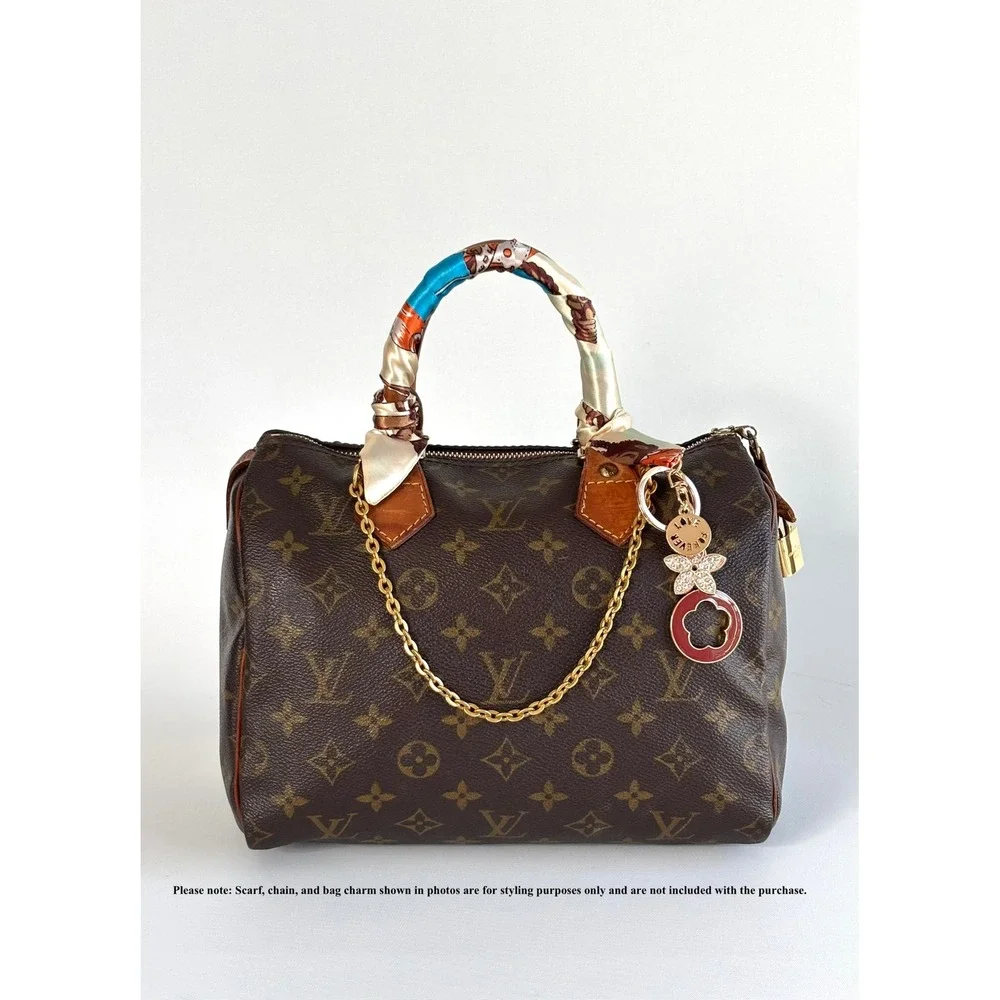 Vintage Louis Vuitton Monogram Speedy 25 Brown Canvas Top Handle Bag M41528